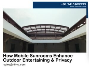 Modern mobile sunroom for outdoor entertaining and privacy by SHIVAAH