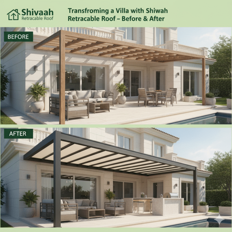 Transforming a Villa with Shivaah Retractable Roof – Before & After
