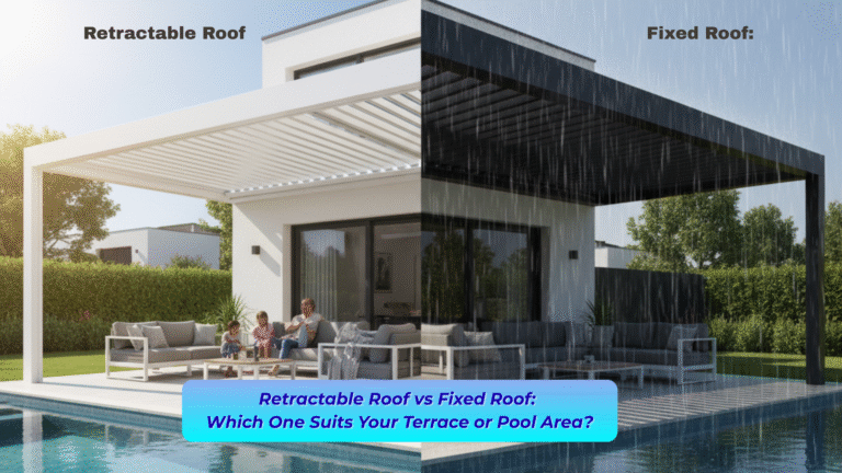 Retractable Roof vs Fixed Roof: Which One Suits Your Terrace or Pool Area?